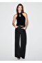 Mid-Waist Cross-Waist Wide-Leg Jeans - 2