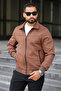 Ribbed Basic Stylish Design Seasonal Suede Jacket - 3