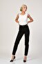 Whatsup High Waist Lightweight Wide Leg Stone Pants - Black - 4