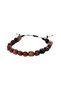 Adjustable cord bracelet, Brown Stone