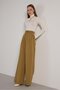 Women's Oil Green Premium Palazzo Pantalon 30016 - 6