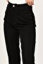 Whatsup High Waist Lightweight Wide Leg Stone Pants - Black - 2