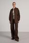 Women's Brown Pleated Pocket Detailed Oversize Shirt 30062 - 2