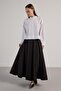 Women's White Design Oversize Short Shirt 30019 - 2