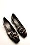 Black Patent Buckled Women's Heeled Shoes