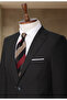 Black Italian Style Slim Fit Men's Suit, Pants Coat Set - 2