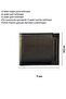 Detachable Card Holder Horizontal Classic Model Genuine Leather Men's Wallet Black - 5