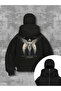 Snow Masked Ninja Unisex Sweatshirt Cardigan 2Strands Thick Fleece - 3