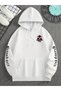 Unisex Darkrose Printed Oversize 100% Cotton Hooded Sweatshirt - 2