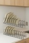 2 Pieces Dish Rack Plate Drying Pot Lid Organizer Organizer Stand Kitchen Countertop - 4
