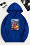 Colorful Cars Printed Hooded Sweatshirt