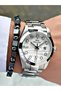 Men's Wristwatch with Calendar Silver Color 10 Atm Water Resistance Phosphorescent Steel Case 2491.02Mr - 3