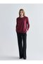 Lcw Grace Burgundy V-Neck Women's Knitwear Sweater - 2