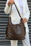 Soft Faux Leather Cream Women's Bag Suitable for Hand Shoulder and Back Use - 5
