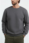 Dark Smoked Men's Crew Neck Sweatshirt 3 Thread (Soft Fabric) - 3
