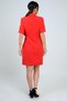 Women's Shawl Collar Buckle Detailed Padded Short Crepe Dress - 5