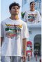 Unisex Breezy Graffiti Themed T-Shirt, Oversized Chris Brown Printed Crew Neck T-Shirt