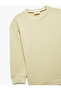 Cotton Long Sleeve Crew Neck Oversize Basic Sweatshirt - 3