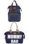 Mother Baby Care Backpack with Strap Attachment and Mommy Bag Shoulder Bag Set of 2 with Keychain Gift