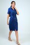 Women's Front Tie Pocketed Button Front Lined Short Lyocell Dress - 2
