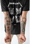 Unisex Cat Metallica Printed T-Shirt, Oversized Rock Band Themed Crew Neck T-Shirt