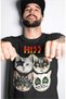Unisex Cat Themed Kiss Printed T-Shirt, Oversized Rock Band Crew Neck T-Shirt