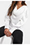 Women's Plus Size Degaje Collar Back Hollow Buttoned Long Sleeve Satin Blouse - 2