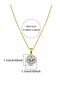 Circle Embellished Drop Necklace - 4