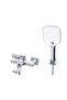 Bathtub mixer, slim rectangular design, shiny chrome - 2