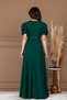 Imported K Crepe Balloon Sleeve Pearl Detailed Maxi Dress - Emerald Green - 8