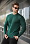 Nefti Green Crew Neck Striped Long Sleeve Sweater E7273 - 2