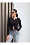 Long Sleeve Front Snap Blouse - 4
