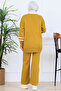 Stone Embroidered Knitwear Set S1009 Oil Green - 4