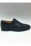 Tagy Genuine Leather Laceless Flexible Rubber Sole Black Winter Men's Shoes