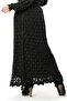 Elastic Waist Elvan Autumn and Winter Long Knitted Sweater Skirt Smoked Fm - 2