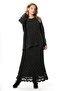 Elastic Waist Elvan Autumn and Winter Long Knitted Sweater Skirt Smoked Fm - 4