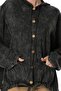 Long Sleeve Ceren Mesh Button Detailed Double Pocket Winter Hooded Knitwear Blouse Smoked Fm - 3