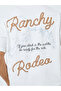 Men White Ranchy Rodeo Graphic Oversized T-Shirt - 4