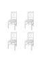 Dining Chairs 4 pcs White Pinewood