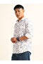 Men White All Over Print Casual Shirt - 2