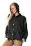 Long Sleeve Ceren Mesh Button Detailed Double Pocket Winter Hooded Knitwear Blouse Smoked Fm - 8