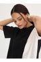 Black Color Block Oversized Top - 5