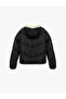 Long Sleeve Buttoned Water Repellent Hooded Short Puffer Coat with Faux Fur Inside - 2