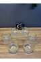 Gold Gilded Turkish Delight Bowl, Coffee Side Sugar Bowl, Mini Striped Bowl, Sauce Bowl, Luxury 6-Piece Glass Mini Snack Bowl Set - 8