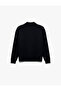 Long Sleeve Viscose Blended Half Zip Sweater - 4