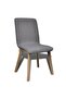 Oak Indoor Fabric Dining Chair Set 6 pcs Dark Grey - 5