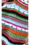 Handmade Knitted Bag / Crochet with Colored Orlon-Cotton Yarn / Lined, with Outer Pocket (41X36) - 4