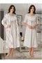 Women's Pink Special Design Maternity Dressing Gown Nightgown with Easy Breastfeeding Features, Set of 2 - 2
