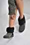 V250014702 Platinum Suede Feather Women's Boots - 3