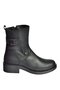 V674121309 Black Low Heeled Women's Boots with Fur Inside - 4